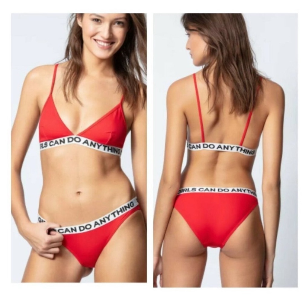 Zadig & Voltaire Triangle Logo Bikini in Red.
